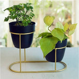 Stylish Design Metal Double Pot | Table Top Planter