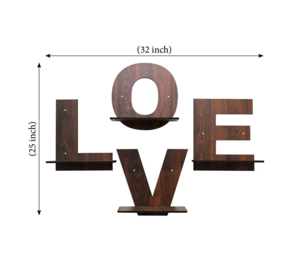 LOVE - Set of Four Letters Wall Fixing Planter Stand