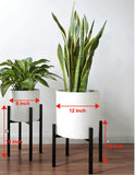 Planter Stand Metal Black PLUS - Set of 2