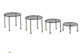 Metal Planters Stand with 4 Legs | Gamela Stand | Set of 8