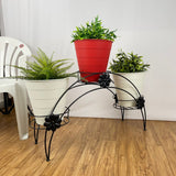 Metal Bow 3 Pot Planter Stand | Rust Proof Stand Model