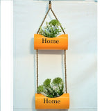 Beautiful Double Hanging Metal Pot - Jute Roap Model